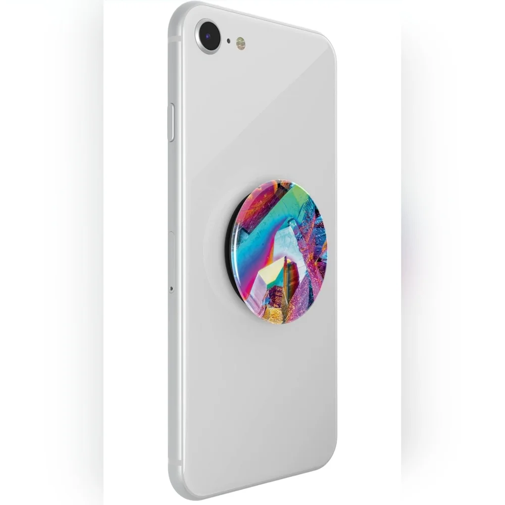 New Gem phone grip base, multicolor poptop, rainbow phone grip, phone kickstand